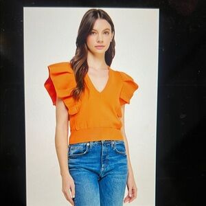 beyours elf Boutique Orange Knit Top